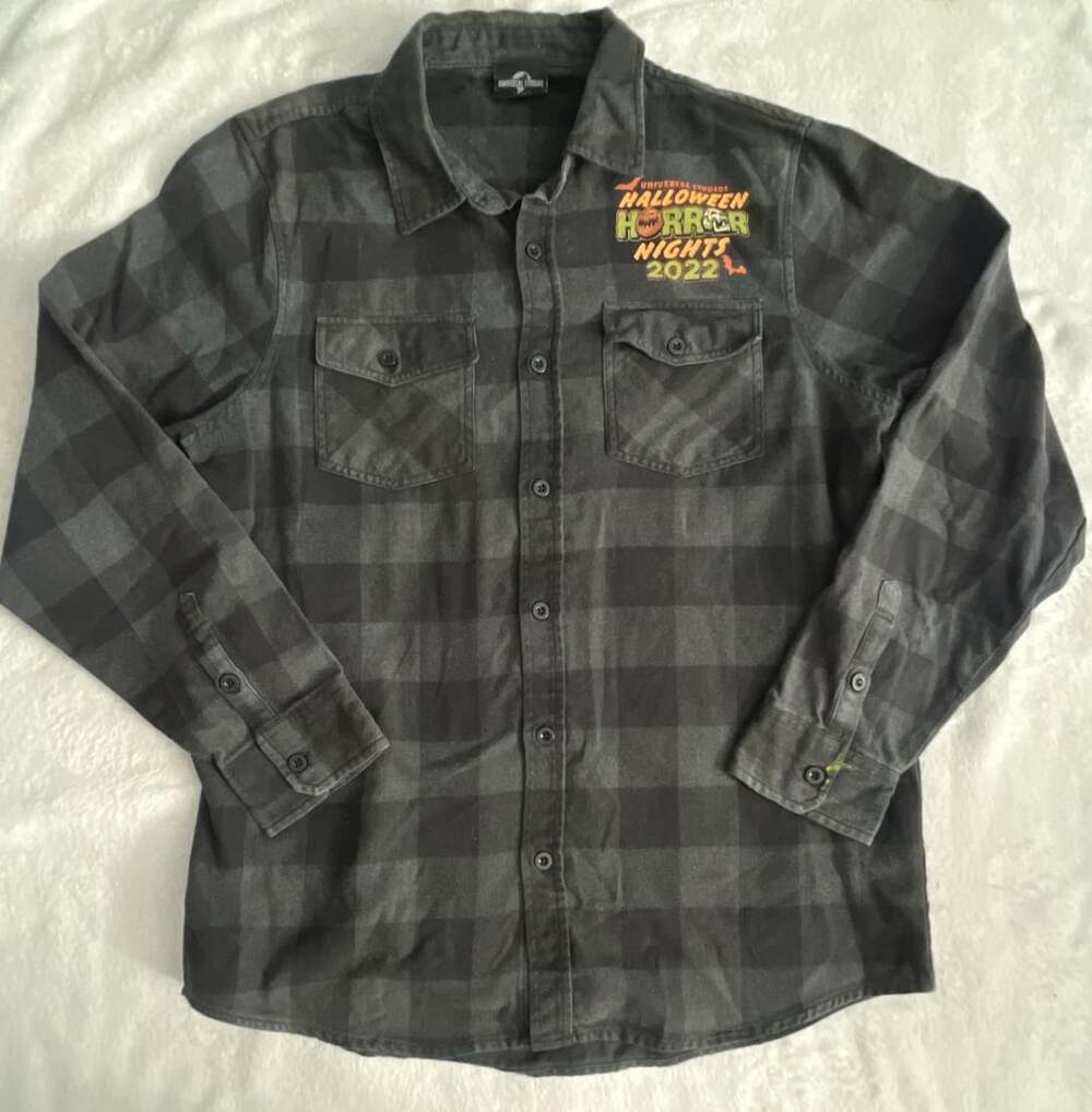 Halloween Horror Nights 2022 October 31st Iconic Characters Adult Flannel